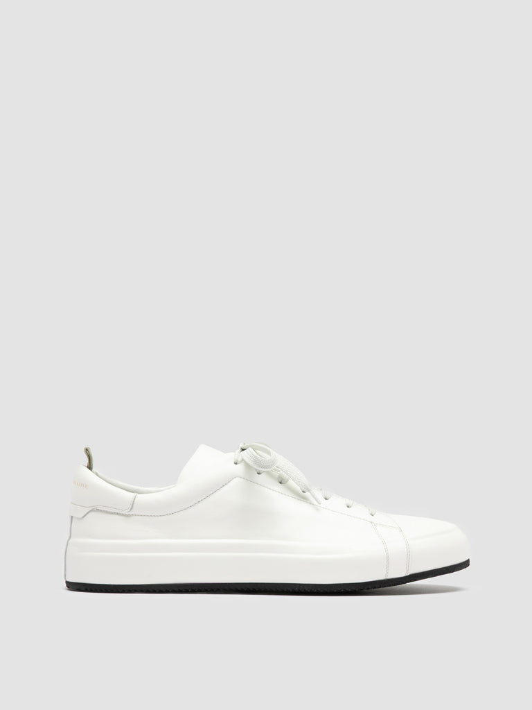 EASY 001 - White Leather Low Top Sneakers