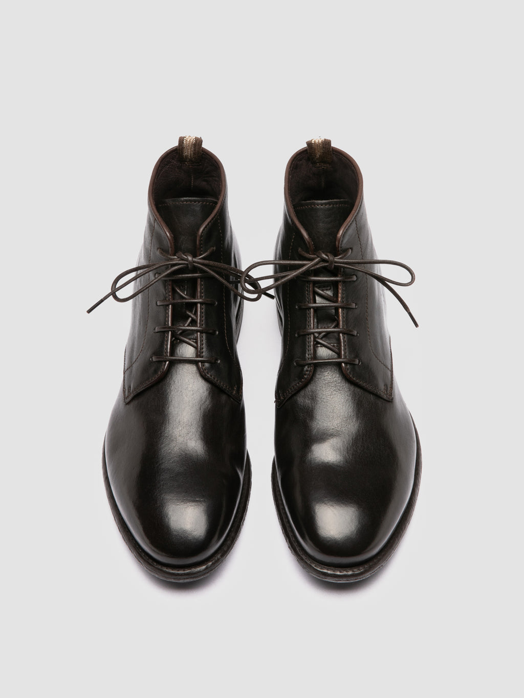 EMORY 023 - Brown Leather Lace-up Boots