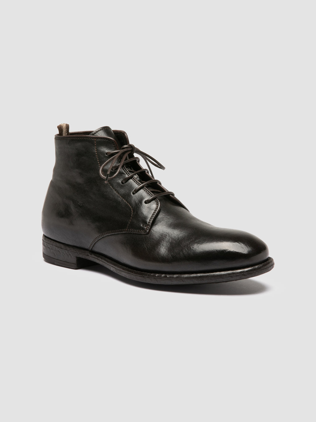 EMORY 023 - Brown Leather Lace-up Boots