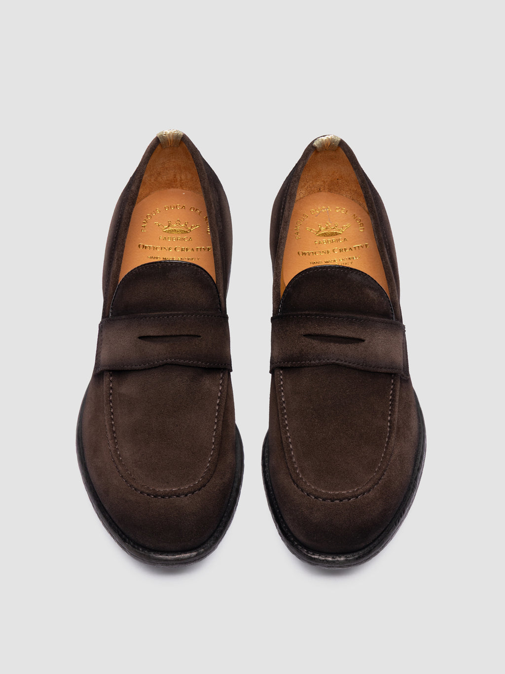 EMORY 024 - Brown Suede Penny Loafers