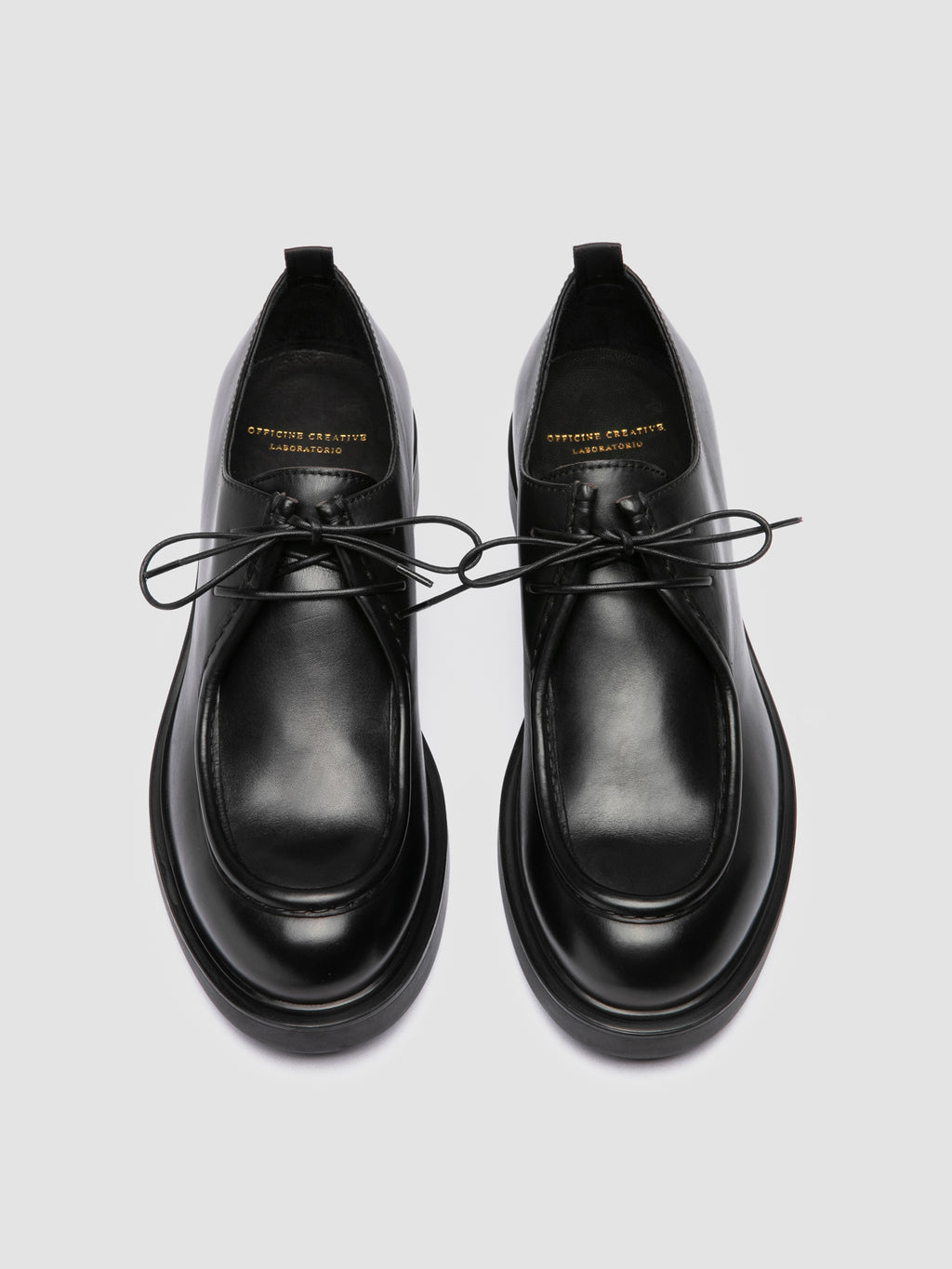 ENGINEER 002 - Black Leather Derby Shoes