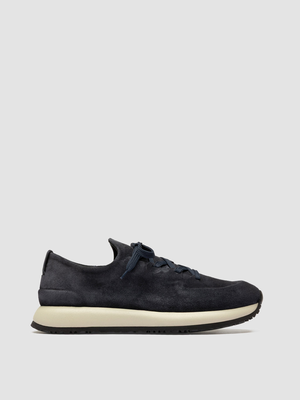 ENTIRE 001 - Sneaker in Pelle Scamosciata Blu Navy - image 1,side view