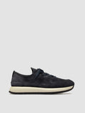 ENTIRE 001 - Sneaker in Pelle Scamosciata Blu Navy - thumb image 1,side view