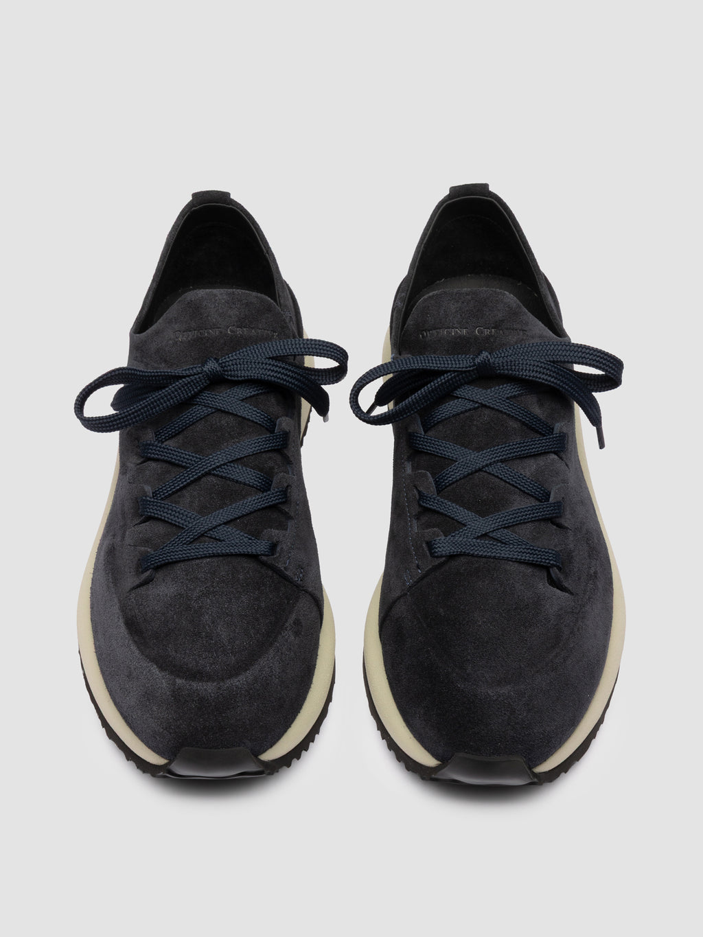ENTIRE 001 - Sneaker in Pelle Scamosciata Blu Navy - image 2,side view