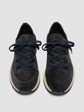 ENTIRE 001 - Sneaker in Pelle Scamosciata Blu Navy - thumb image 2,side view