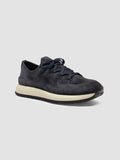ENTIRE 001 - Sneaker in Pelle Scamosciata Blu Navy - thumb image 3,side view