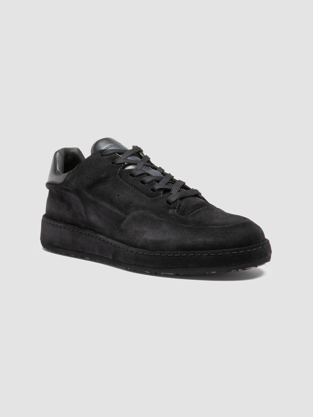 ERASER 001 - Blue Leather Low Top Sneakers - image 3,side view