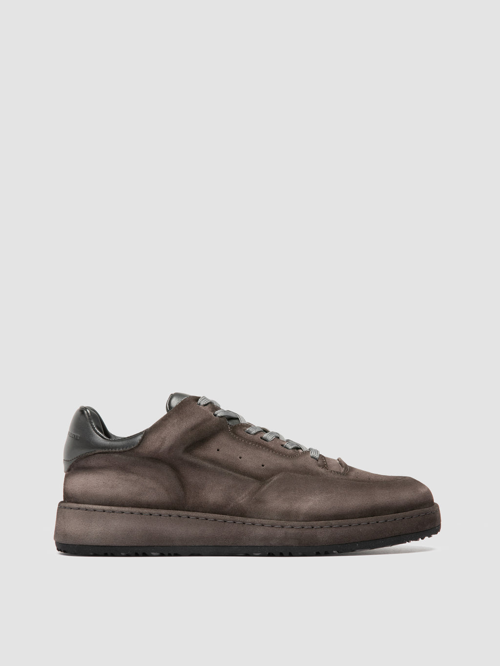 ERASER 001 - Grey Leather Low Top Sneakers - image 1,side view