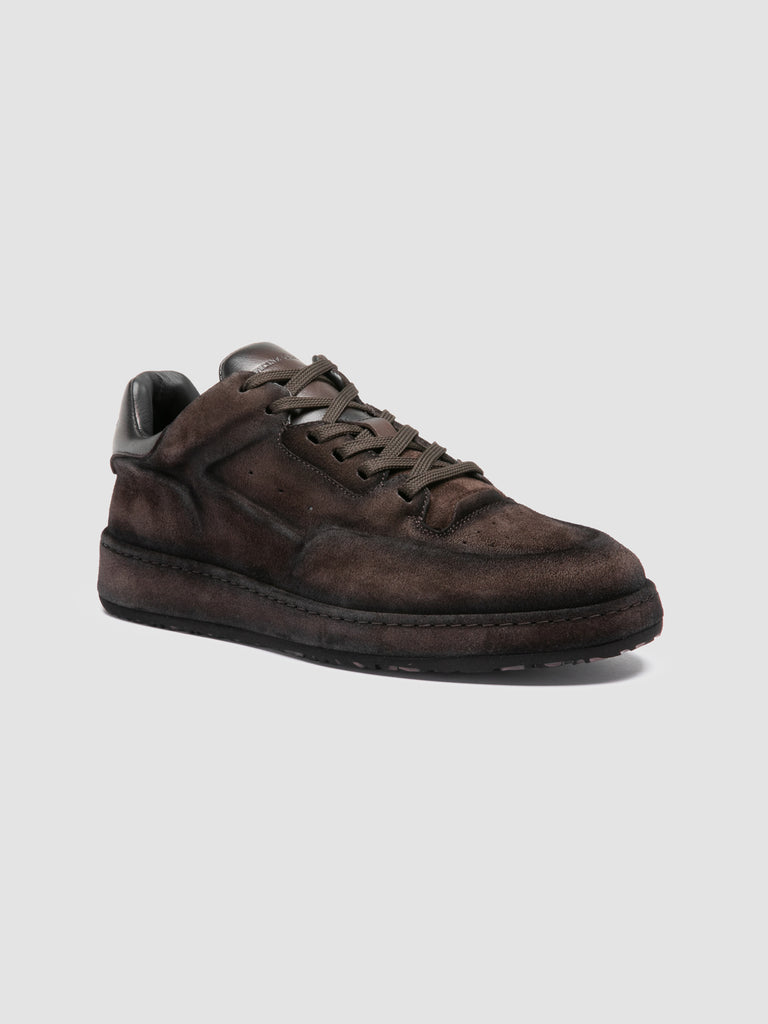 ERASER 001 - Brown Leather Low Top Sneakers