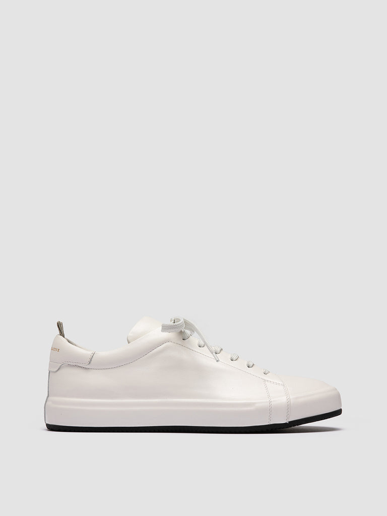 ESSENCE 001 - White Leather Low Top Sneakers