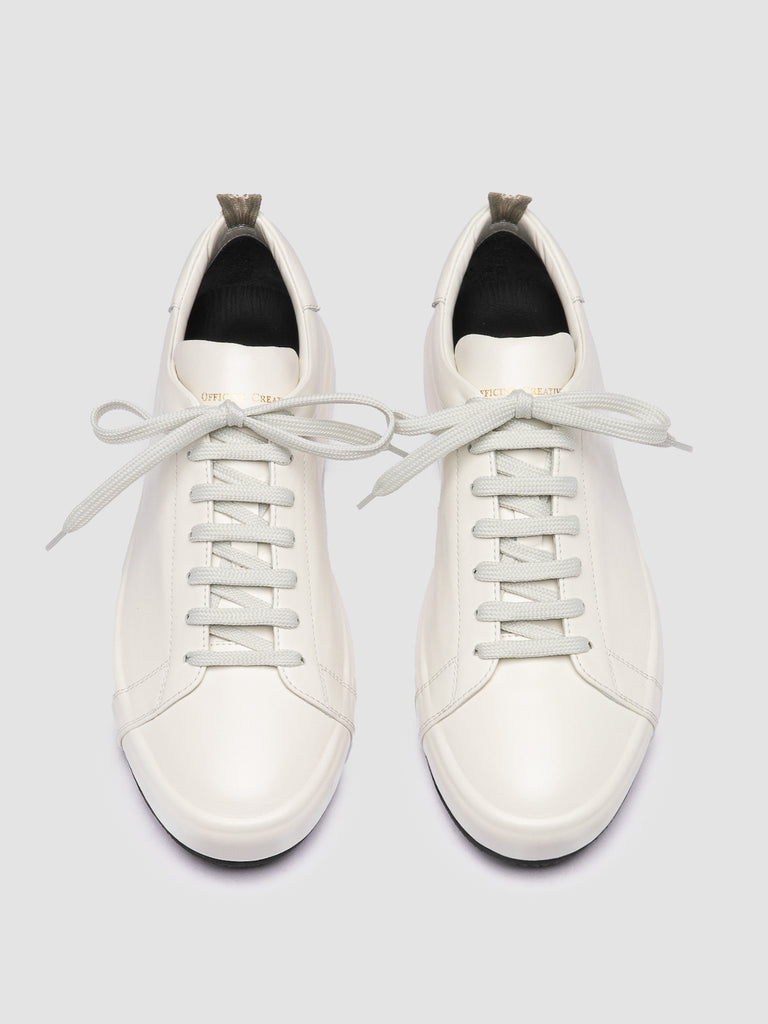 ESSENCE 001 - White Leather Low Top Sneakers