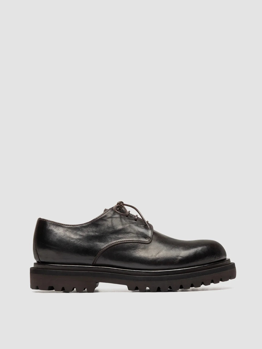 EVENTUAL DD 101 - Scarpe Derby in Pelle Marrone - image 1,side view