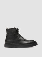 FRAME 004 - Black Leather Lace-up Boots