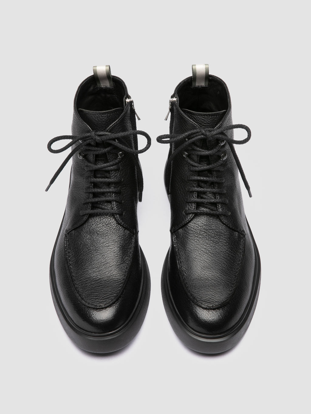FRAME 004 - Schwarze Schnürstiefel aus Leder - image 2,side view