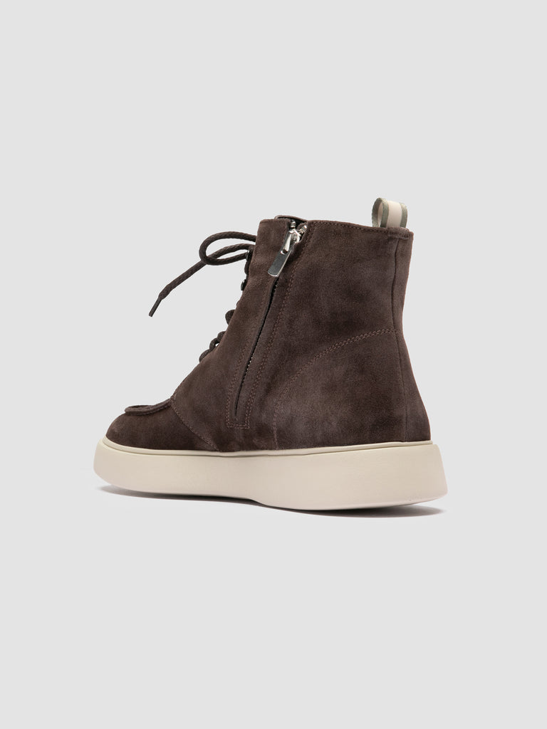 FRAME 004 - Brown Suede Lace-up Boots