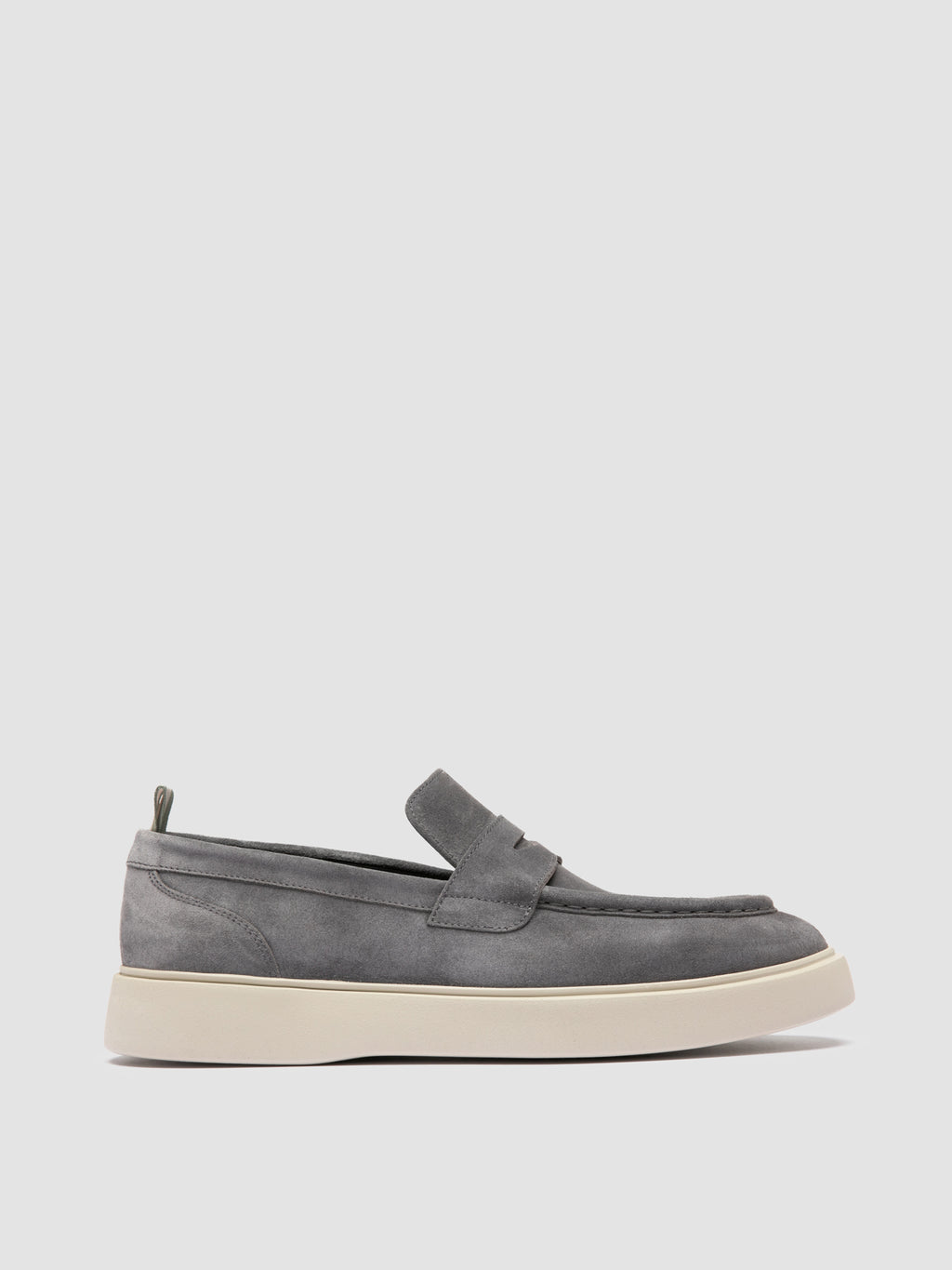 FRAME 015 - Grey Suede Penny Loafers - image 1,side view
