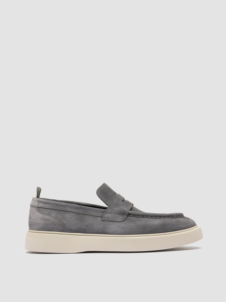 FRAME 015 - Grey Suede Penny Loafers