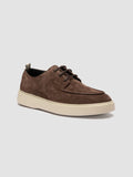 FRAME 019 - Scarpe Derby in Pelle Scamosciata Marrone - thumb image 3,side view