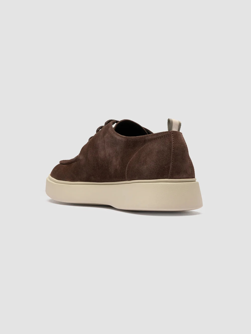 FRAME 019 - Scarpe Derby in Pelle Scamosciata Marrone - image 4,side view