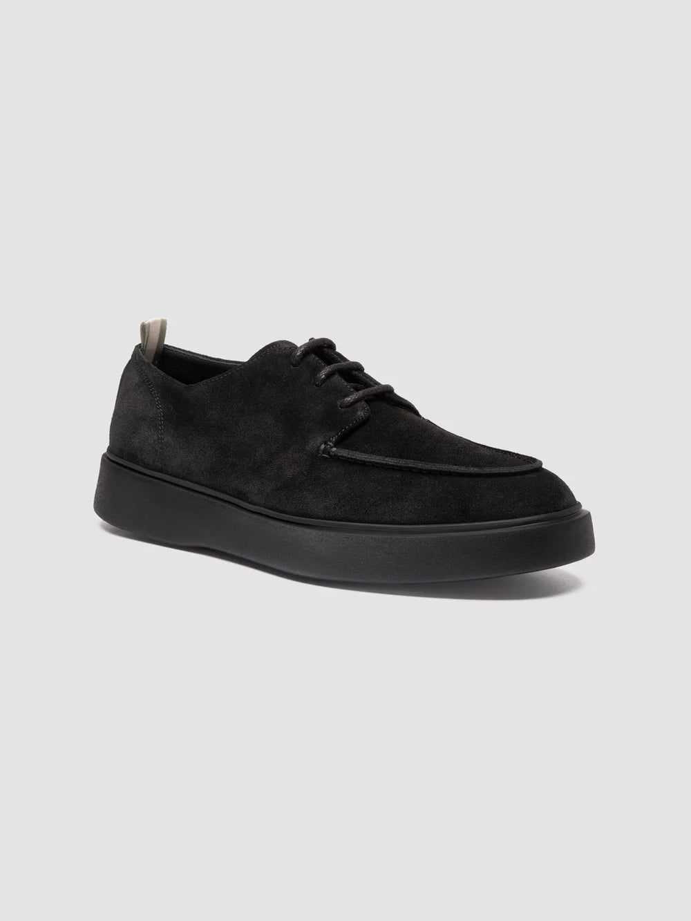 FRAME 019 - Scarpe Derby in Pelle Scamosciata Nera - image 3,side view