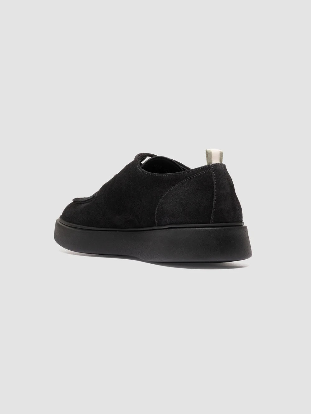FRAME 019 - Scarpe Derby in Pelle Scamosciata Nera - image 4,side view