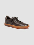 GINNASIO 001 - Brown Leather Sneakers - thumb image 3,side view