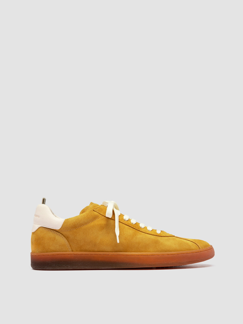 GINNASIO 001 - Yellow Leather and Suede Sneakers - image 1,side view