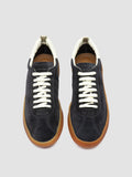 GINNASIO 001 - Blue Leather and Suede Sneakers - thumb image 2,side view