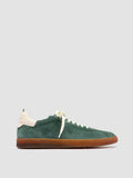 GINNASIO 001 - Green Leather and Suede Sneakers - thumb image 1,side view