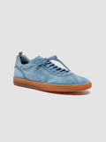 GINNASIO 001 - Blue Suede Sneakers - thumb image 3,side view