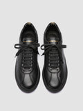GINNASIO 003 - Black Leather Low Top Sneakers - thumb image 2,side view