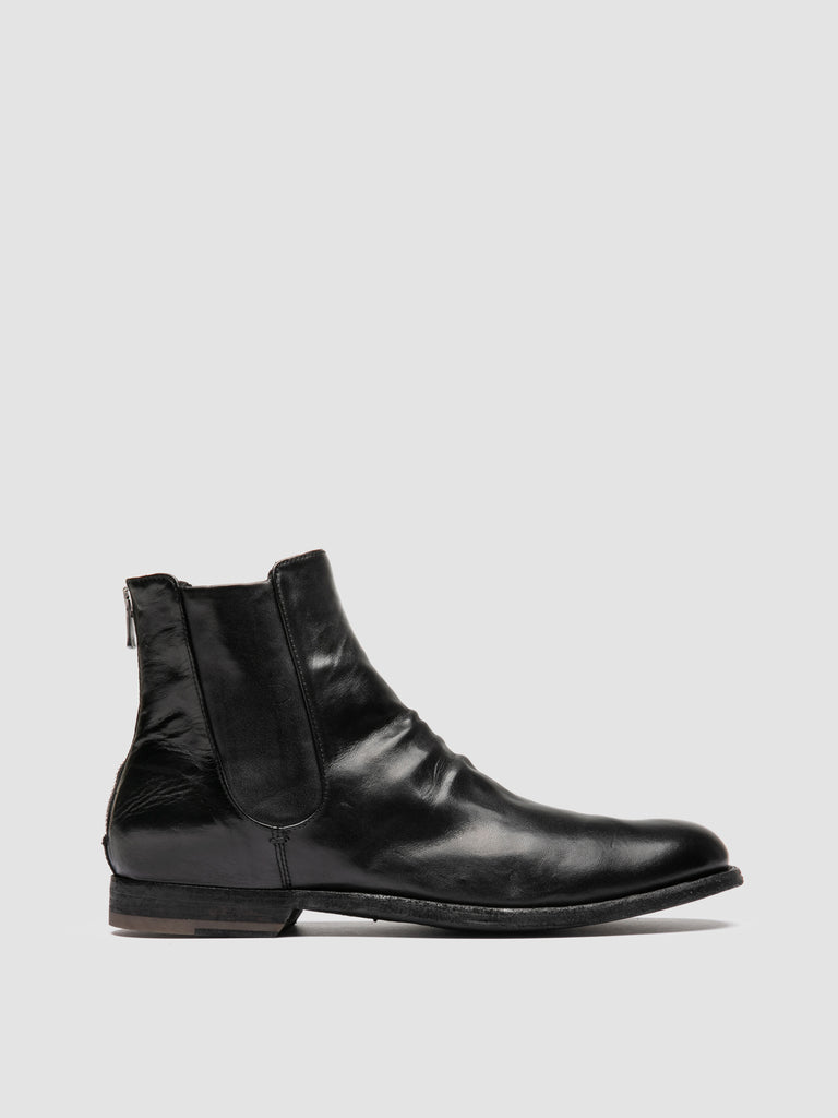 GRAPHIS 002 - Black Leather Zipped Boots