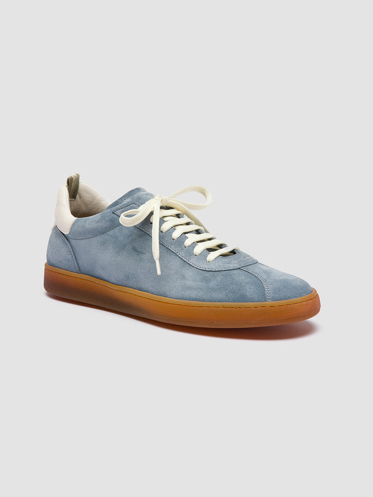HALO 001 - Blue Leather and Suede Sneakers