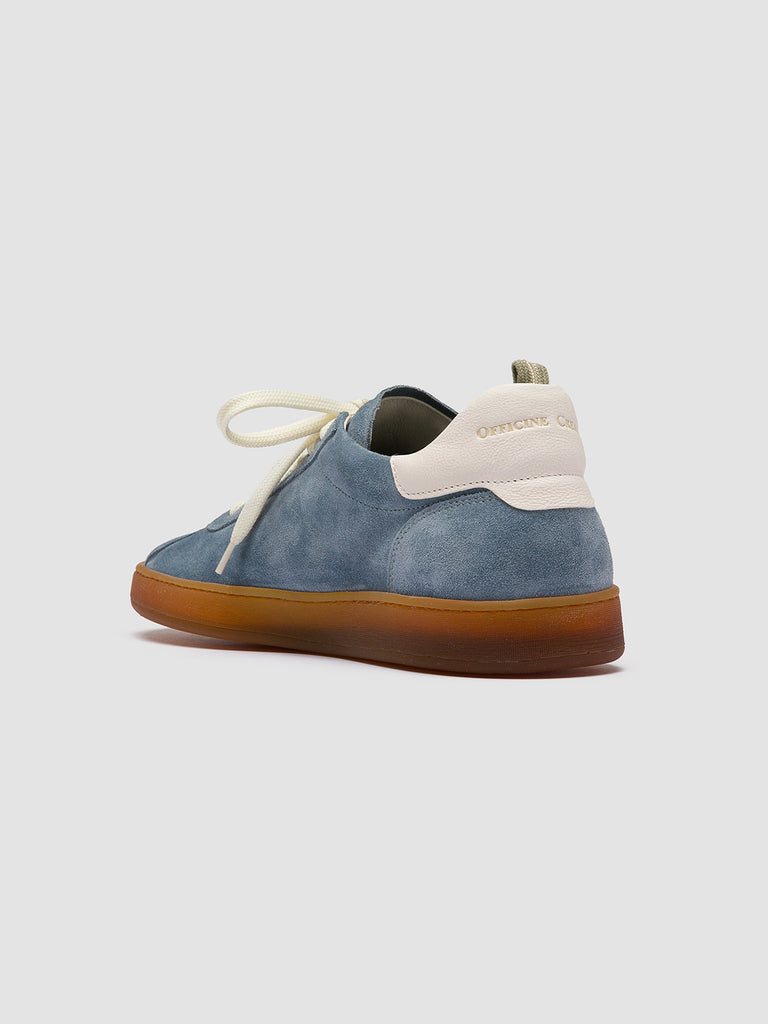 HALO 001 - Blue Leather and Suede Sneakers