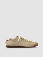 HAZEL 001 - Beige Suede Low-Top Sneakers