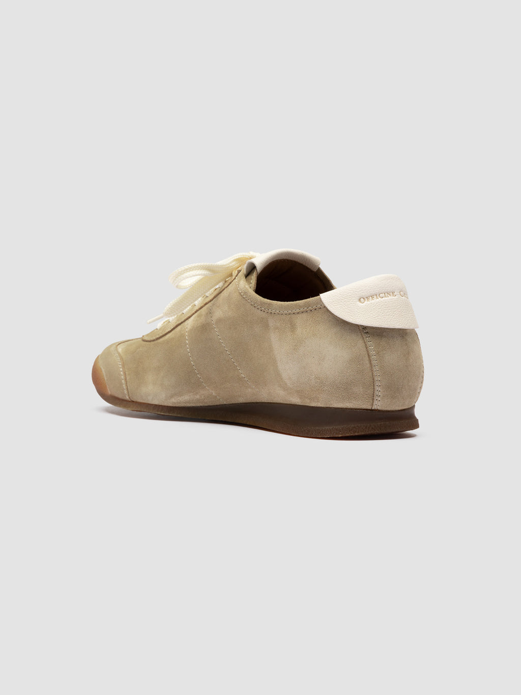 HAZEL 001 - Beige Suede Low-Top Sneakers - image 4,side view