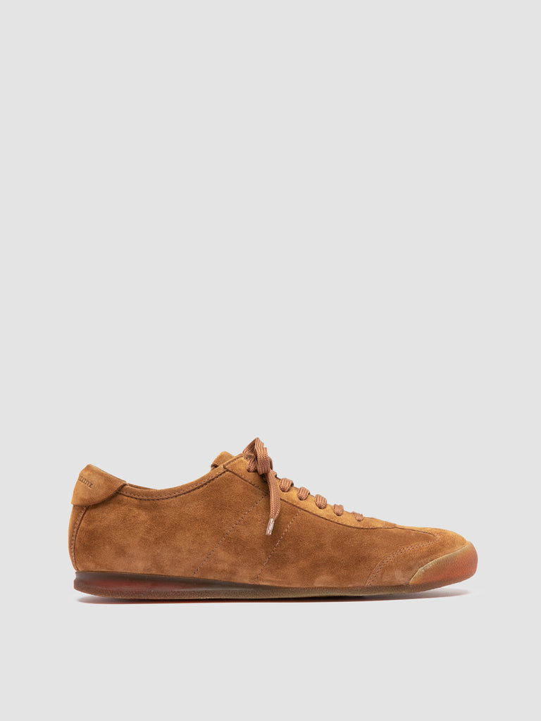 HAZEL 001 - Brown Suede Low-Top Sneakers