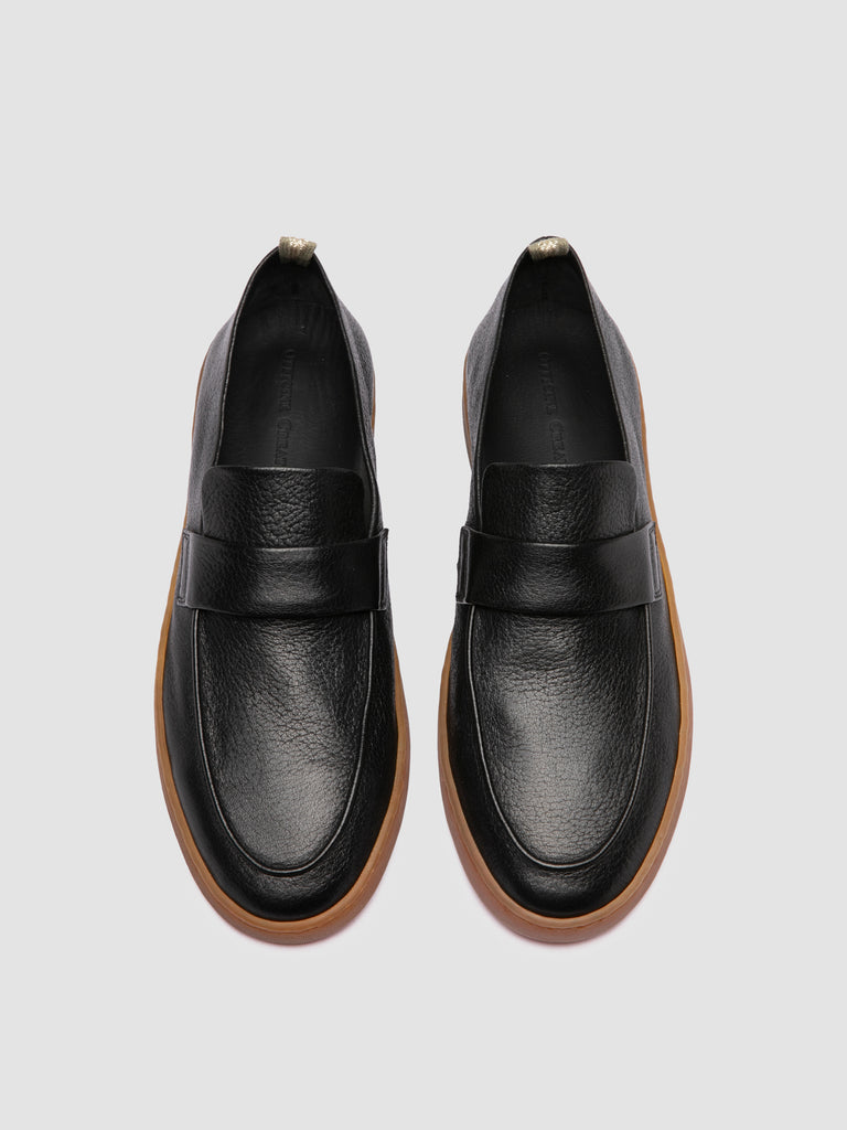 HERBIE 001 - Black Leather Penny Loafers