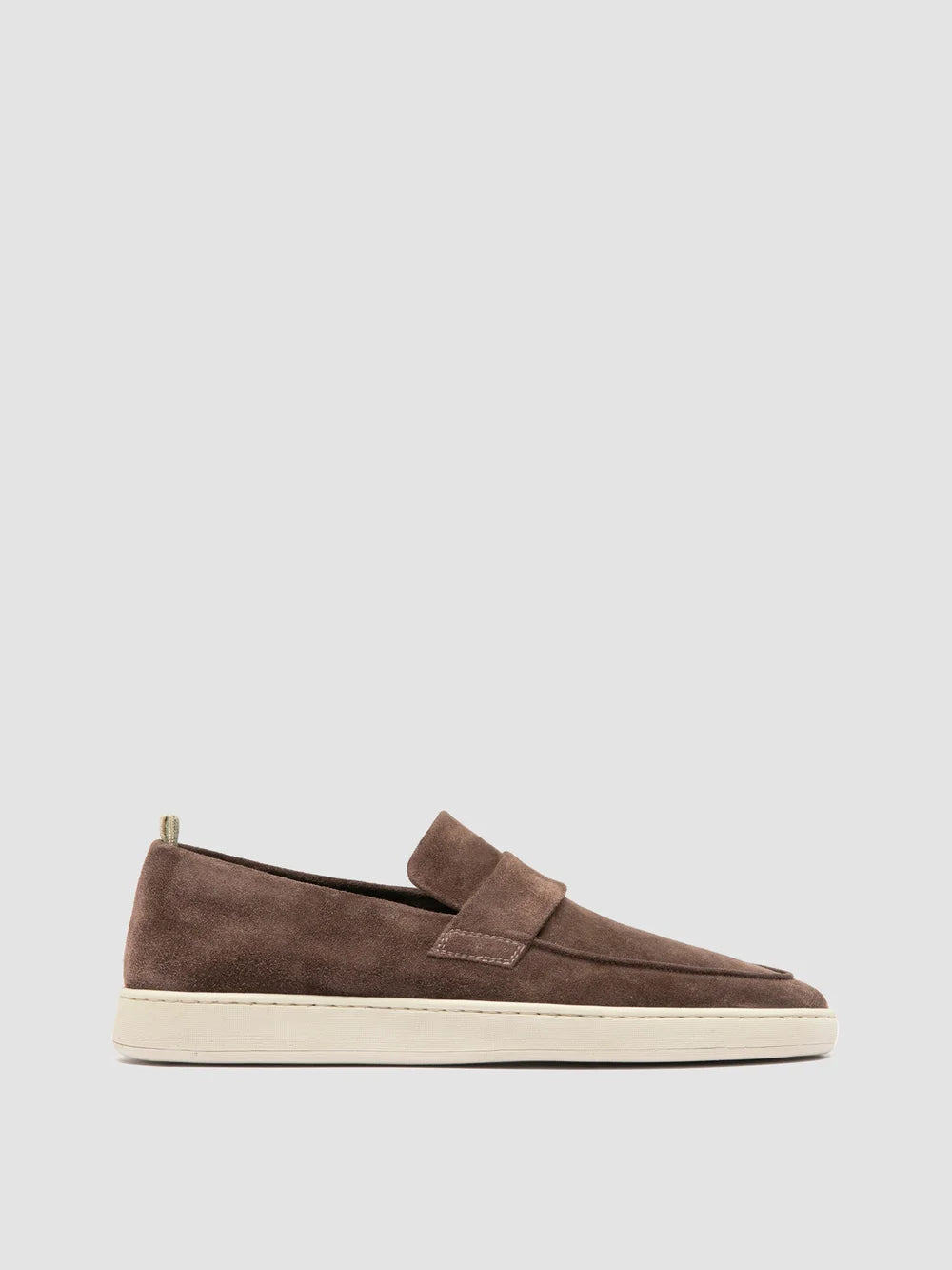 HERBIE 001 - Mocassini in Pelle Scamosciata Marrone - image 1,side view