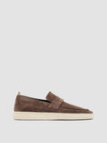 HERBIE 001 - Mocassini in Pelle Scamosciata Marrone - thumb image 1,side view