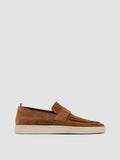 HERBIE 001 - Brown Suede Penny Loafers - thumb image 1,side view