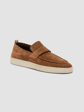 HERBIE 001 - Brown Suede Penny Loafers - thumb image 3,side view