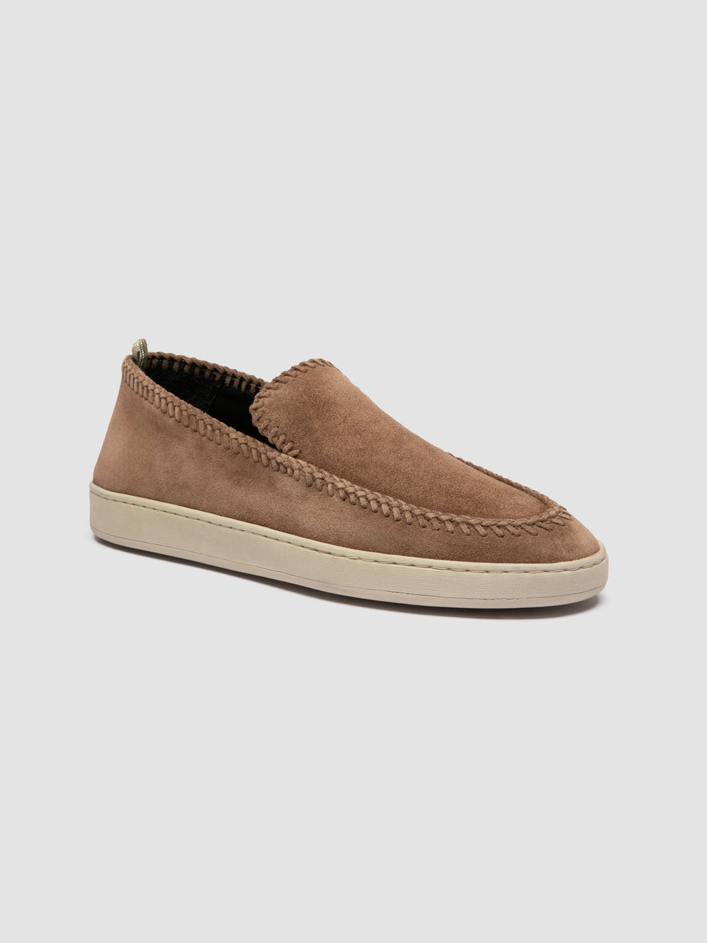 HERBIE 011 - Brown Suede Penny Loafers - image 3,side view