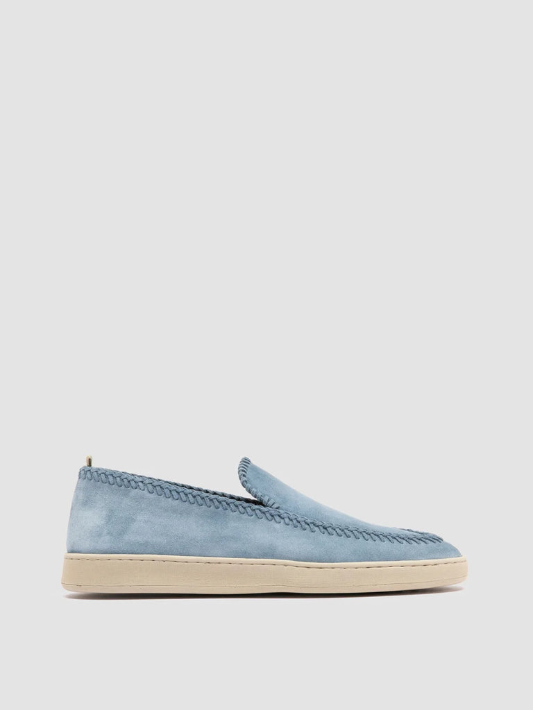 HERBIE 011 - Blue Suede Penny Loafers
