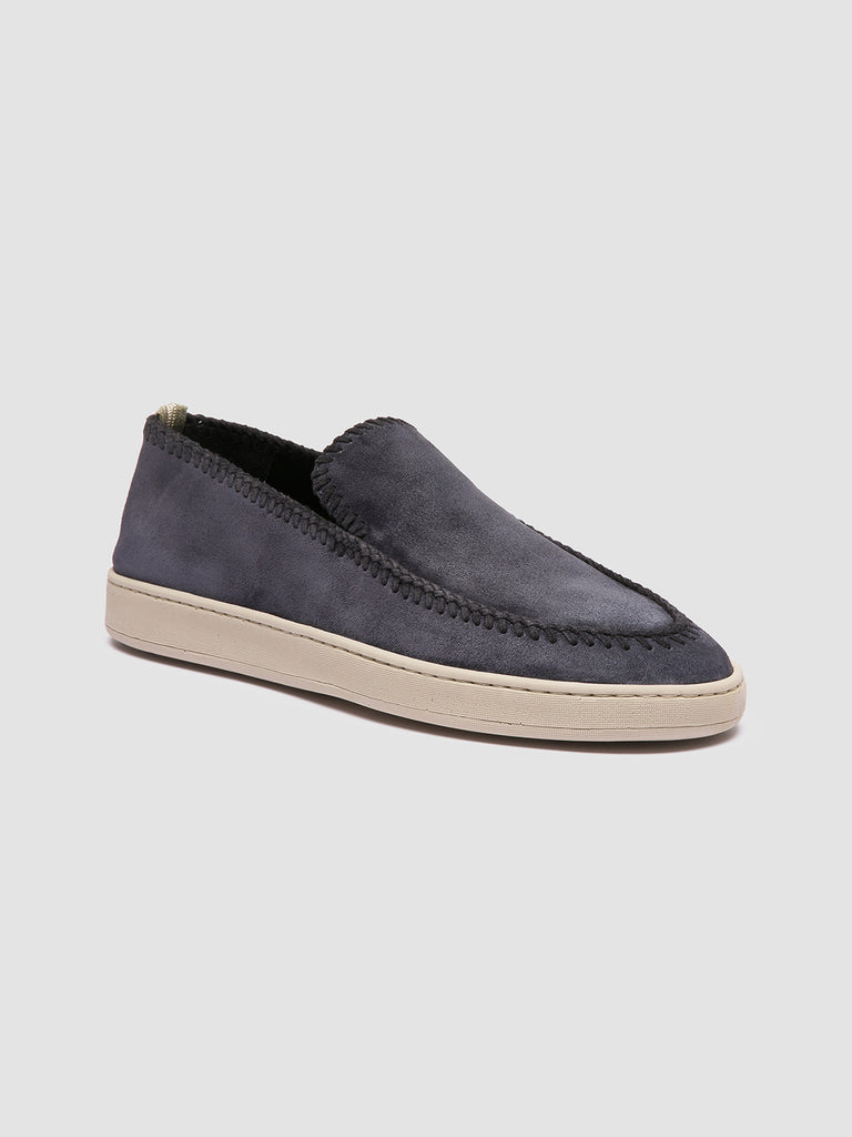 HERBIE 011 - Navy Suede Penny Loafers
