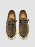 HERITAGE 001 - Green Lug Sole Suede Moccasins - thumb image 2,side view