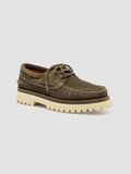 HERITAGE 001 - Green Lug Sole Suede Moccasins - thumb image 3,side view