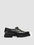 HERITAGE 001 - Black Lug Sole Leather Moccasins - thumb image 1,side view
