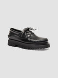 HERITAGE 001 - Black Lug Sole Leather Moccasins - thumb image 3,side view