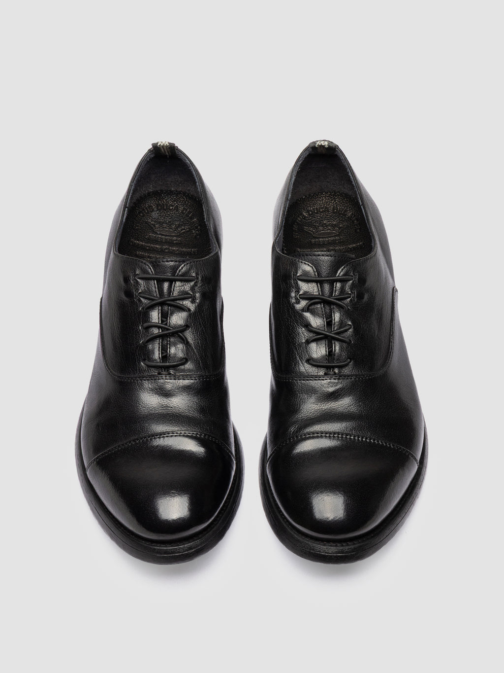 HIVE 061 - Black Leather Oxford Shoes - image 2,side view